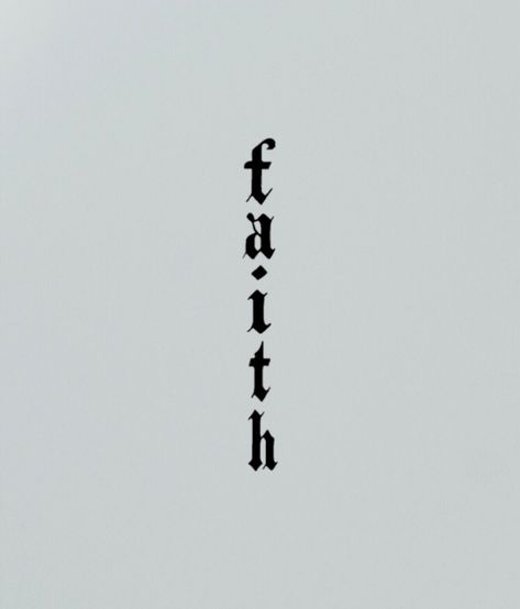 Faith Tatoos Men, Small Tattoos For Men Neck, Worded Tattoos Men, Faith Tattoo On Neck, Neck Tat Ideas Men, Neck Word Tattoo Men, Biblical Neck Tattoos, Faith In God Tattoo Ideas, Vertical Tattoos Men