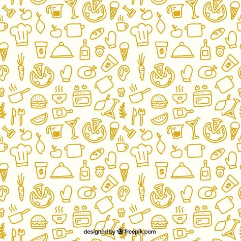 Sketchy kitchen pattern | Premium Vector #Freepik #vector #hand-drawn-kitchen #cooking-pattern #kitchen-pattern #food-drawing Cafe Branding Design, Healthy Logo, Kitchen Pattern, Restaurant Poster, Nautical Pattern, Vi Design, Food Patterns, Food Graphic Design, Bakery Logo