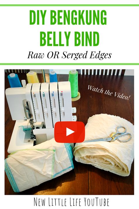 Make your own Bengkung Belly Bind with raw or serged edges. Quick video tutorial on making a Bengkung Belly Bind DIY. #bengkung #diy #bengkungvideo #postpartumbelly #postpartumhealing #postpartumbody #newlittlelife #diyvideo Benkung Belly Binding, Bengkung Belly Binding, Belly Binding Postpartum, Holistic Motherhood, Belly Pouch, Belly Binding, Post Partum Belly Wrap, Belly Wrap, Postpartum Doula