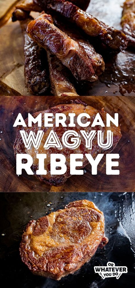 How to cook an American Wagyu Ribeye Wagyu Recipes, Wagyu Ribeye, Smoked Dishes, Steak Temperature, Parmesan Potato Stacks, Smoker Recipes Electric, Rib Eye Recipes, Ways To Cook Steak, Skillet Steak