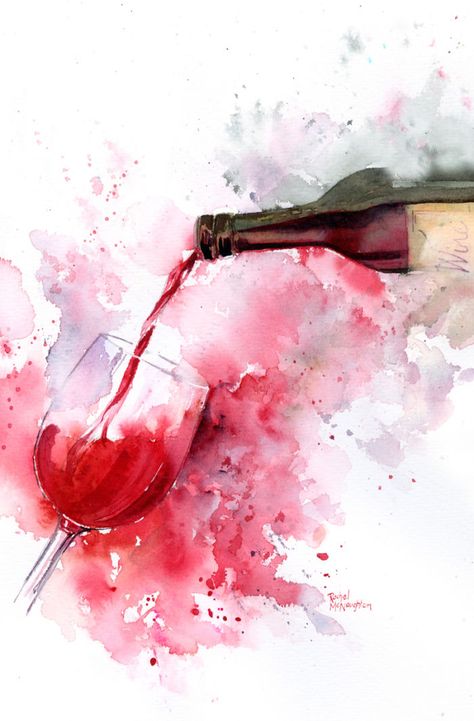 Turkey Wine Pairing, Red Wine Pairing, Art Du Vin, Pouring Wine, Wine Painting, Nature Art Prints, Wine Art, 수채화 그림, Pouring Art