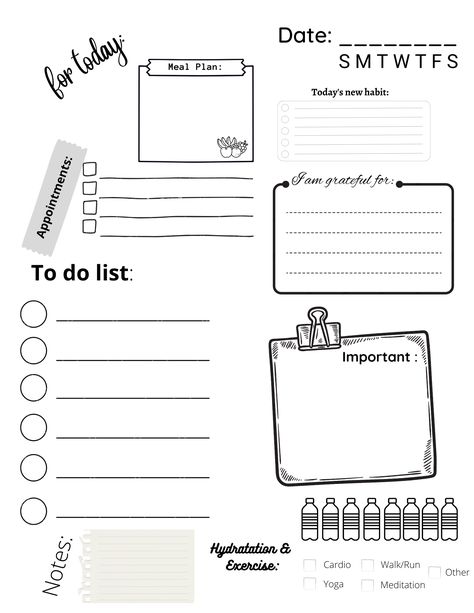 Planners 2024, Ipad Templates, Bullet Journal Health, Coping Skills Activities, Daily Planner Printables Free, Bullet Journal Ideas Templates, Creating A Bullet Journal, Goal Journal, A5 Printables