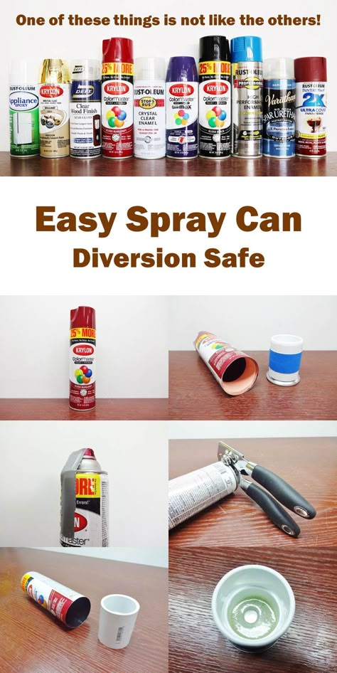 This is a homemade diversion safe you can make in about an hour. Secret Stash Containers, Diy Hiding Places, Stash Spots, Secret Hiding Spots, Stash Containers, Concealment Furniture, Diversion Safe, Secret Hiding Places, Hidden Safe