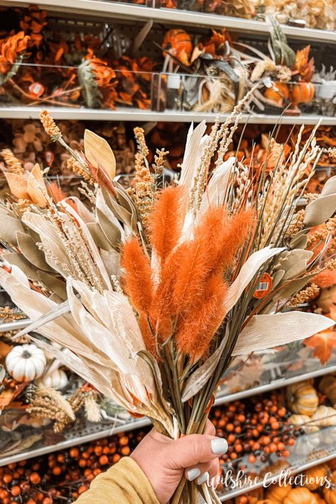 How To Do A Flower Arrangement, Fall Harvest Centerpiece Ideas, Fall Church Floral Arrangements, Hobby Lobby Fall Floral Arrangements, Neutral Fall Flower Arrangements, Dollar Tree Fall Floral Arrangements, Autumn Vase Decor, Fall Flower Vase Ideas, Fall Baby Shower Flower Centerpieces