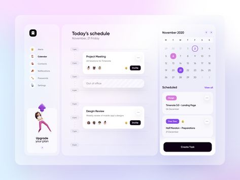 Desktop Calendar Design, To Do App, Dashboard Interface, Student Dashboard, Ui Design Dashboard, App Design Layout, Android App Design, App Ideas, Mobile Application Design