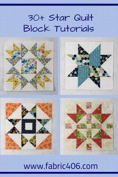 Here are more than 30 of our most popular star quilt block patterns to help inspire you to create your next quilt! Star blocks are always a favorite of quilters (and me!). I guess all those pointy points just speak to us. Below you will find a wide selection of star blocks - from easy to complex - in no particular order. Enjoy! How To Make Star Quilt Blocks, Traditional Star Quilt Blocks, Star Patchwork Blocks, Old Time Quilt Patterns, Square Quilt Designs, Fabric 406 Quilt Blocks, Sampler Quilts Patterns Free, Free Quilt Block Patterns Easy, 9” Quilt Blocks