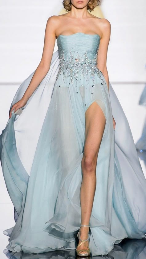 Zuhair Murad Haute Couture, Haute Couture Gowns, Exquisite Gowns, Haute Couture Dresses, Blue Gown, Runway Dresses, فستان سهرة, Zuhair Murad, Couture Gowns