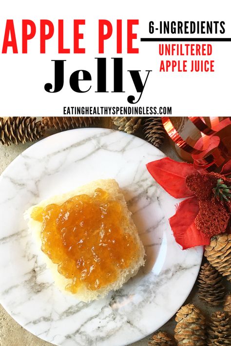 Apple Pie Jelly, Jelly Making, Soup Pan, Homemade Jelly, Canning Lids, Jelly Jars, Soup Pot, Apple Juice, Eating Healthy