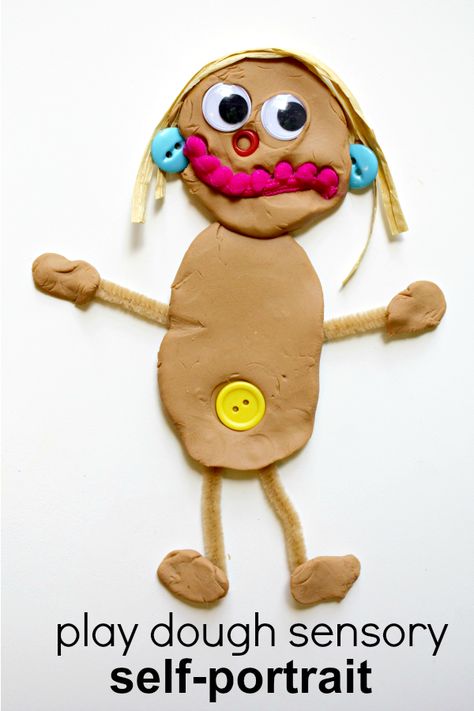 All About Me Sensory Self-Portrait #drawing #kidsactivities #artactivities All About Me Playdough, Body Theme Preschool, Me Theme Preschool, My Body Preschool Theme, All About Me Sensory, All About Me Eyfs, All About Me Topic, Preschool Playdough, All About Me Activity