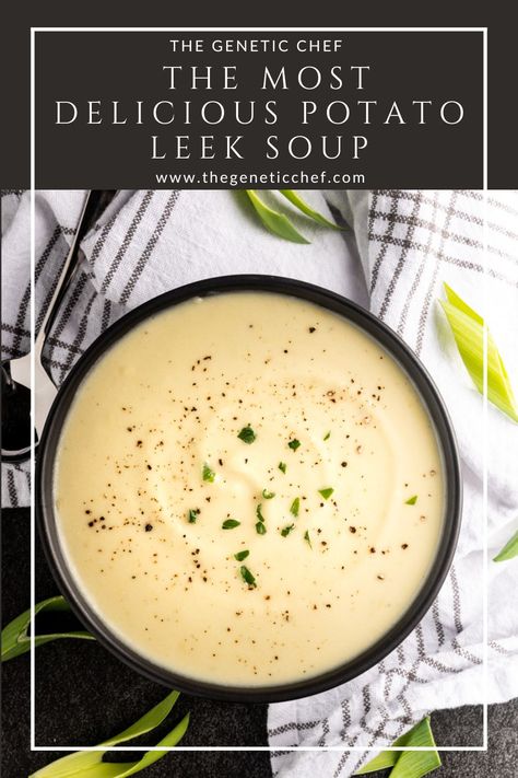 Cream Of Leek And Potato Soup, Potatoes Leek Soup Recipe, Leek And Potatoes Soup, Leek And Onion Soup, Creamy Leek Soup, Purée Soups, Leek Potato Soup Recipe, Cream Of Leek Soup Recipes, Cottage Cheese Potato Soup