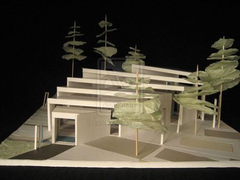 Maquette Architecture Ideas, Architecture Model Trees, Green Building Architecture, Maquette Architecture, Conceptual Model Architecture, University Architecture, Architecture Sketchbook, Wood Architecture, Areas Verdes