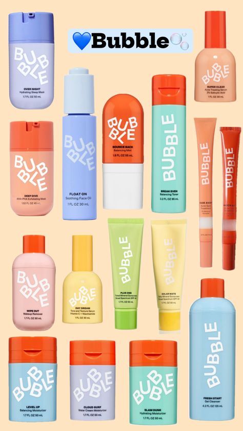 I love bubble💙🧡🤍🫧 #bubbleskincare #bubble #preppy Skincare Pictures, Preppy Shuffles, Bubble Skincare, Your Aesthetic, I Love, Energy