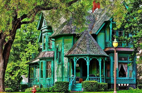 Blue Victorian House, Elgin Illinois, River Trail, Small City, Victorian Houses, Historic District, Nature Preserve, Interesting History, History Museum