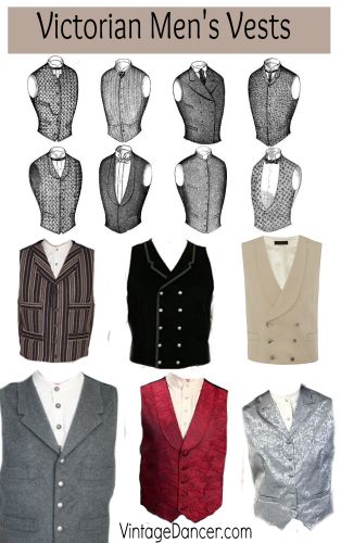 Victorian men's vests and waistcoats. All styles, all budgets. Shop at VintageDancer.com/Victorian Victorian Inspired Outfits Men, Employee Outfit, Victorian Mens Fashion, Victorian Men, Mode Steampunk, Victorian Man, Men's Vests, Mens Fasion, Victorian Costume