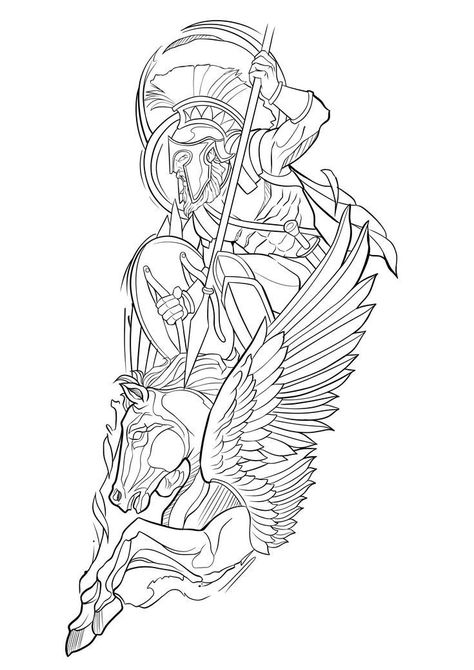 Gladiator Tattoo, Spartan Tattoo, Greek Mythology Tattoos, Tattoo Outline Drawing, Tattoo Zeichnungen, Warrior Tattoos, Mythology Tattoos, Tattoo Pen, Sketch Tattoo Design