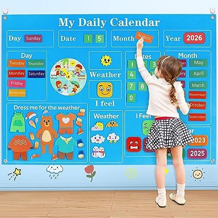 Classroom Must Haves, Baby Sensory Board, Preschool Calendar, Calendar For Kids, Homeschool Supplies, Early Childhood Learning, Kids School Supplies, Classroom Calendar, Daily Calendar