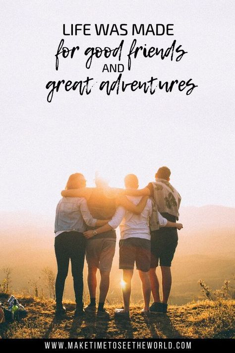 Travelling with friends is the most fun way to spend a vacation. When's your next squad getaway?#travelinspiration Wanderlust Quote, Adventure Quotes Wanderlust, Travel With Friends Quotes, Adventure Quote, Quotes Adventure, Friends Adventures, Wanderlust Quotes, Best Travel Quotes, Travel Quotes Wanderlust