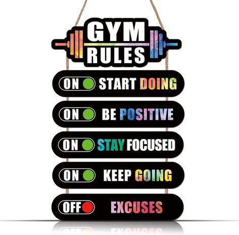 Gym Rules, Home Gym On A Budget, Workout Room Decor, Fitness Wall Art, Home Gym Inspiration, Home Gym Essentials, Gym Wall Decor, Home Gym Decor, Fitness Room