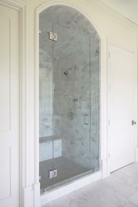 Small Shower Remodel, Barrel Ceiling, French Country Bathroom, Walk In Shower Designs, Small Tub, Shower Installation, Corner Shower, Bath Room, Shower Remodel