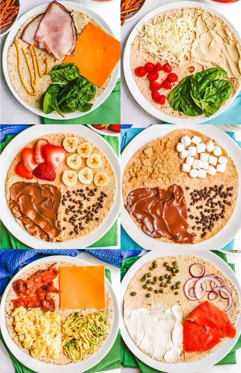 Folded wraps, the viral TikTok tortilla hack, are easy to make and endlessly customizable! Get the how-to and 25 combinations for breakfast, lunch and even dessert. Wic Ideas, Folded Wraps, Tortilla Hack, Resep Diet, Tortilla Wraps, Eating Tips, No Dairy Recipes, Viral Tiktok, Wrap Recipes