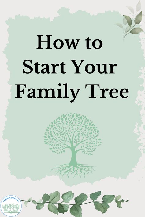 How to Start Your Family Tree How To Start A Family Tree, Creating A Family Tree, Family Tree Outline, Ancestry Tips, Creative Family Tree, Family Tree Ideas, Family Trees Diy, Family Tree Book, Create A Family Tree