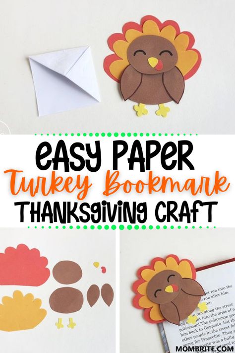 Looking for a quick and easy Thanksgiving craft for kids? This cute turkey bookmark craft will hold your kiddo's place in their favorite Turkey themed books, or bring out the kid in your adult readers by keeping them from being lost in their favorite books! Follow this step-by-step tutorial from start to finish to make your own adorable paper turkey book marks at home with your preschoolers. #adorablepaperturkeybookmark #paperturkeycraftsforkids Turkey Bookmark Craft, Thanksgiving Crafts Adults, Turkey Bookmark, Thanksgiving Paper Crafts, Thanksgiving Crafts For Adults, Education Printables, Fall Activities For Toddlers, Paper Turkey, Crafts 2024