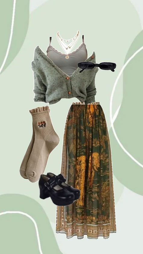 Hippie Outfit Inspo, Cottagecore Outfit Ideas, Hippy Fashion, Cottagecore Clothes, Mode Hippie, Cottagecore Outfits, Earthy Outfits, Fairy Clothes, Eclectic Fashion