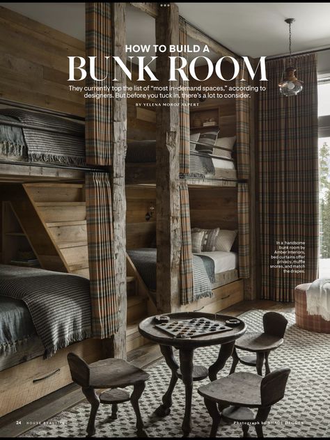 Ski House Bedroom, Cabin Bunk Room, Bunk Bed Room, Ski Condo, Ski Cabin, Bunk Rooms, Ski House, Bunk Room, Amber Interiors