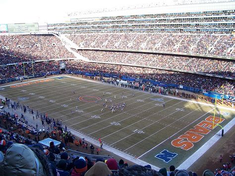 Football Game Chicago Bears On my bucket list...see". The Bears Football Game" Chicago Living, Game Aesthetic, Bears Game, Chicago Bears Football, Football Stuff, Chi Town, Soldier Field, Bears Football, Usa Cities