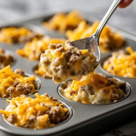 Quick And Easy Sausage Breakfast Muffins Sausage And Egg Muffins With Bisquick, Breakfast Casserole Bites, Sausage Egg Muffin Cups, Breakfast Muffin Tins, Breakfast Small Bites, Breakfast Bites Ideas, Sausage Muffins With Bisquick, Bisquick Breakfast Muffins, Sausage And Eggs Breakfast