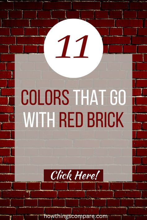 11 Colors That Go With Red Brick – howthingscompare.com Deck Color Ideas For Red Brick House, Best Exterior Paint Colors To Go With Red Brick, Red Brick Exterior Paint Colors, Red Brick House Exterior Paint Colors, Exterior Colors That Go With Red Brick, 1930s House Exterior Paint Colors, Red Brick House With Deck, Exterior House Colors That Go With Red Brick, Best Roof Color For Red Brick House