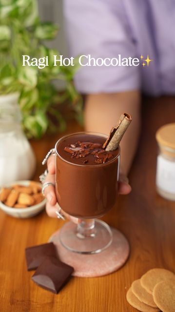 Saloni Kukreja, Ragi Flour, Healthy Hot Chocolate, Ghee, Almond Milk, Cocoa Powder, 1 Cup, Sea Salt, Dark Chocolate