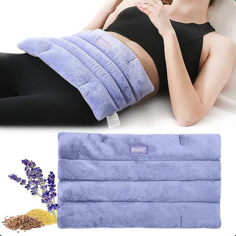 Microwavable Heating Pad for Pain Relief, Moist Heat for Cramps, Muscles, Joints, Back, Neck and Shoulders, Heat Compress Pillow, for Both Hot and Cold Therapy (Purple - Lavender Scented) Microwavable Heating Pad, Heating Pad For Cramps, Microwave Heat Pack, Heated Neck Wrap, Hot And Cold Therapy, Microwave Heating Pad, Warm Compress, Moist Heat, Muscle Relief