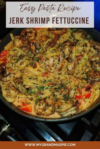 Take your taste buds on a flavorful journey with this easy and delicious Jerk Shrimp Fettuccine recipe. Made with fresh ingredients and bold Caribbean-inspired flavors, this dish is perfect for a quick weeknight dinner or a cozy weekend meal. #JerkShrimp, #Fettuccine, #Pasta, #Caribbean, #Spicy, #Parmesan, #WeeknightDinner, #EasyRecipe, #QuickRecipe. Jamaican Jerk Shrimp Pasta, Jerk Shrimp Fettuccine, Jerk Chicken And Shrimp Pasta, Jerk Pasta Salad, Chicken And Shrimp Recipes Pasta, Jerk Shrimp Alfredo Pasta, Jerk Alfredo Pasta Recipe, Jerk Alfredo Pasta, Jerk Pasta Recipe