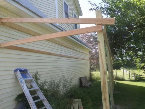 Building a Lean-To Shed - HubPages Build Shed, Roof Joist, Building A Carport, Southern Michigan, Oil Furnace, Lean To Shed, Lean To, Agricultural Buildings, Steel Roofing