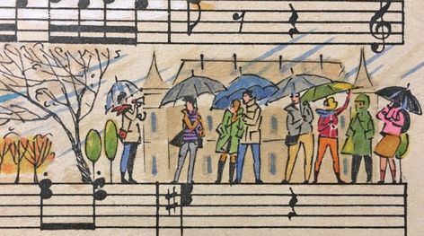 Music Doodle, Art Of Noise, Piano Art, Sheet Music Art, Music Drawings, Art Journal Therapy, Everyday Art, Music Artwork, City Park