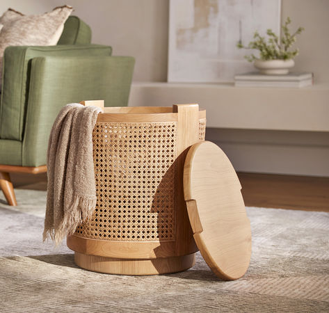 Side tables are incredibly useful in a nursery especially if you need just a little bit of extra storage space! Find all our favorite on the blog Side Tables With Storage, Cane Side Table, Storage Rattan, Cozy Movie Night, Storage Side Table, Tables With Storage, Room Side Table, Modern Side Tables, Rattan Storage