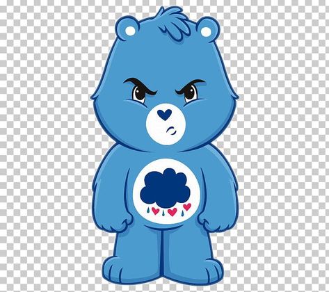 Care Bear Images Clip Art, Care Bear Svg Free, Care Bear Svg, Blue Care Bear, Bear Stencil, Grumpy Care Bear, Grumpy Bear, Bear Png, Bears Nails