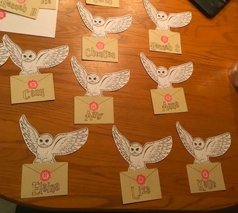 Harry Potter Themed: Hedwig, Hogwarts letter Harry Potter Door Ideas For School, Classroom Decor Harry Potter, Harry Potter Door Decs, Hedwig Craft, Harry Potter Classroom Door, Harry Potter Door Decorations, Harry Potter Great Hall, Harry Potter Bulletin Board, Harry Potter Door