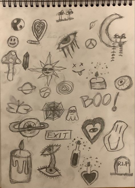 Indie drawings combined in one paper done by summer.froggy🐸🍄 Froggy Drawing, Drawing Ideas Easy Doodles, Drawing Ideas Easy, Indie Drawings, Easy Doodles, Simple Doodles, Drawing Ideas, Easy Drawings, Doodles