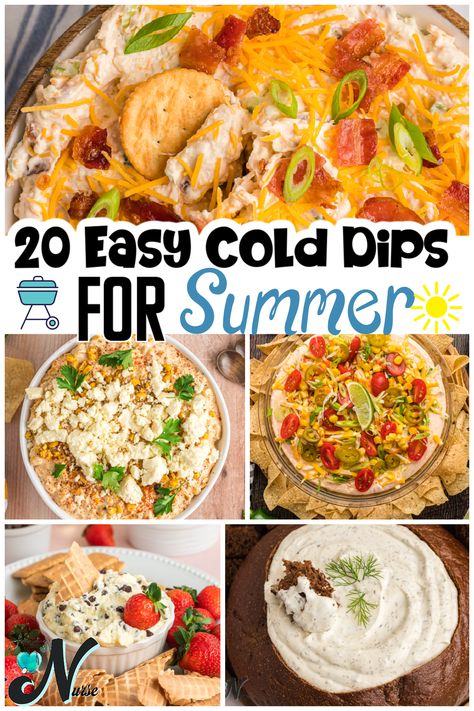 Get the party started with these irresistible cold dips for any occasion! From creamy classics to bold flavors, these recipes are sure to elevate your snack game. Perfect for summer gatherings, game nights, or simply indulging on a lazy afternoon. #PartyDips #ColdDips #SnackTime" Easy Dips For Picnic, Boat Day Dips, Summer Dips By The Pool, Summer Chips And Dip Recipes, Summer Party Dips Cold, Summer Time Dips, Party Dips Summer, Summer Dip Ideas, Cold Dips For The Lake