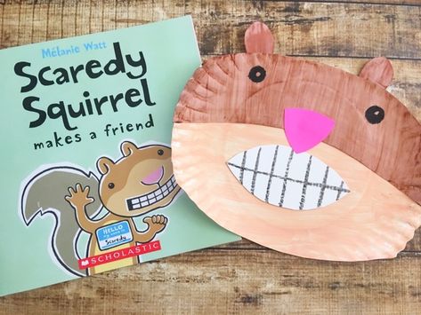 Promote Reading With This Fun Scaredy Squirrel Craft                                                                                                                                                                                 Más Squirrel Crafts For Kids, Squirrel Crafts, Squirrel Craft, Scaredy Squirrel, Squirrel Art, Fall Preschool, Preschool Art Activities, Preschool Education, Preschool Themes