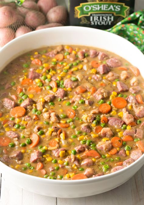 Perfect Corned Beef Pot Pie with Scalloped Potato Top #ASpicyPerspective #saintpatricksday #Irish Corned Beef Pot Pie, Cabbage In The Oven, Baked Corned Beef, Beef Pot Pie, Lighter Recipes, Southern Comfort Recipes, Scalloped Potato, Comfort Recipes, Beef Pot Pies