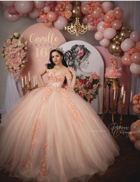 Pink Quince, Instagram Happy Birthday, Quinceanera Dresses, Balloon Garland, Quinceanera, Event Design, Ball Gowns, Formal Dresses Long, Flower Girl Dresses