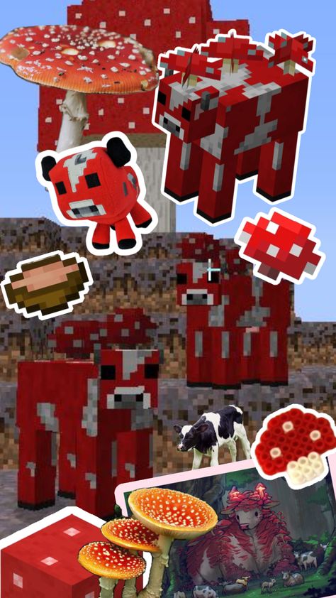 #mooshroom #minecraft #mushrooms #cow #mushrooms Mooshroom Minecraft, Mooshroom Cow, Minecraft Mooshroom, Cow Mushroom, Mushroom Cow, Calm Art, Minecraft Art, Wall Papers, Ap Art