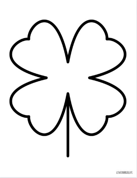 FREE Printable Shamrock Templates: For Coloring or St Patricks Day Crafts ⋆ Love Our Real Life St Patricks Day Crafts, Shamrock Template, Crafts Love, Preschool Tracing, Tracing Worksheets Preschool, St Patrick's Day Crafts, 4 Leaves, Craft Stuff, Coloring Pages Printable