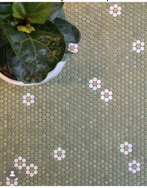 Tile Layout, Penny Tile, Penny Round, Tile Inspiration, Up House, Winter Cold, Home Design Decor, Kids' Bathroom, Dream House Decor