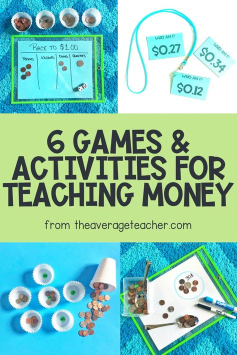 2nd Grade Educational Games, 2nd Grade Montessori, Money Games 2nd Grade, Special Education Money Activities, 2nd Grade Games Classroom Fun, Counting Coins 2nd Grade, Teaching Money Special Education, Money Activities For Second Grade, Math Money Activities