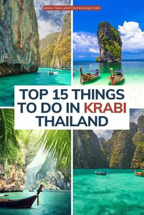 Things to do in Krabi | thailand adventure, honeymoon in thailand, best islands in thailand, thailand trip, vacation thailand, things to do in thailand, thailand island hopping, thailand things to do in, thailand itinerary, krabi thailand, thailand krabi #thailand #asia #traveldestinations #traveltips #travelguide #travelhacks #bucketlisttravel #amazingdestinations #travelideas Thailand Island Hopping, Vacation Thailand, Thailand Sunsets, Thailand Krabi, Thailand Honeymoon, Thailand Itinerary, Thailand Vacation, Thailand Adventure, Railay Beach