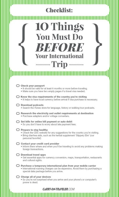 International Travel Checklist, Travel Packing Checklist, International Trip, Travel Life Hacks, Travel Prep, No Surprises, Travel Visa, International Travel Tips, Travel Checklist